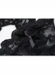 Elegant Chest Bow Deep V See-through Lace Backless Slim Open Crotch Jumpsuit Sexy Lingerie
