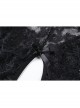 Elegant Chest Bow Deep V See-through Lace Backless Slim Open Crotch Jumpsuit Sexy Lingerie