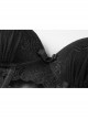 Black See-Through Mesh Yarn Rose Lace Steel Ring With Chest Pads Fluffy Hem Suspenders Plus Size Sexy Lingerie Set