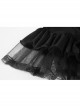 Black See-Through Mesh Yarn Rose Lace Steel Ring With Chest Pads Fluffy Hem Suspenders Plus Size Sexy Lingerie Set