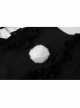 Sweet Bow Maid Style Flying Sleeves Backless Bunny Girl Ruffles Jumpsuit Plus Size Sexy Lingerie Set