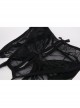 See-through Mesh Yarn Halter Neck Romantic Butterfly Open Crotch Three-point Sexy Lingerie Set