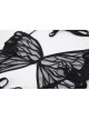 See-through Mesh Yarn Halter Neck Romantic Butterfly Open Crotch Three-point Sexy Lingerie Set
