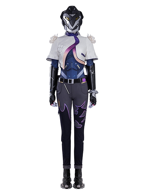 Game Valorant Halloween Cosplay Vyse Accessories Black Shoes