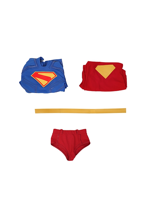 Movie New Superman 2025 Superman Bodysuit Halloween Cosplay Costume Set Without Shoes