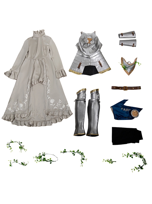 Identity Ⅴ Psychologist Ada Mesmer The Silver Knight Halloween Cosplay Costume Set
