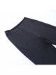Black High Waist Slim Fit Lace Hollow Hem With Cross Decoration Punk Style Flared Trousers