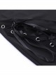 Personalized Black Polyester Front Center Hollow Eyelet Straps Decorated Punk Style Flared Trousers