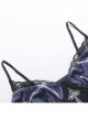 Sexy Purple Temperament Rose Lace With Front Cross Decoration Punk Style Vest