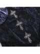 Sexy Purple Temperament Rose Lace With Front Cross Decoration Punk Style Vest