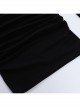 Black Sexy Slim Fit Cross Pattern On The Chest Gothic Style Off Shoulder Hip Skirt