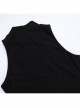 Black Sexy Slim Fit Cross Pattern On The Chest Gothic Style Off Shoulder Hip Skirt
