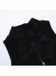 Black Sexy Slim Fit Cross Pattern On The Chest Gothic Style Off Shoulder Hip Skirt