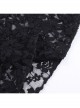 Sexy Black Slightly Transparent Rose Print Waist Short Skirt Decorated Punk Style Irregular Fake Two Piece Skirt Pants