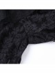 Sexy Black Slightly Transparent Rose Print Waist Short Skirt Decorated Punk Style Irregular Fake Two Piece Skirt Pants