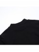 Black Simple Slim Fit Cross Carved Pattern On The Chest Gothic Style Long Sleeve Hip Dress
