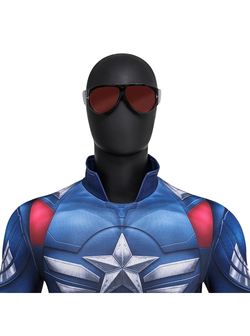 Captain America  Brave New World New Captain America Bodysuit Halloween Cosplay Costume Set