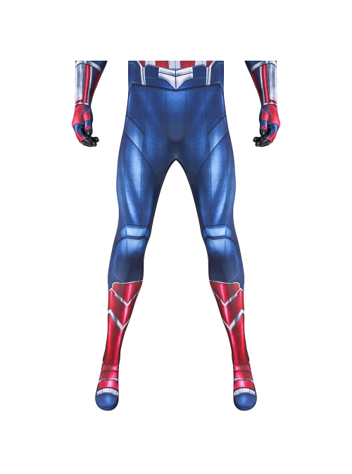 Captain America  Brave New World New Captain America Bodysuit Halloween Cosplay Costume Set