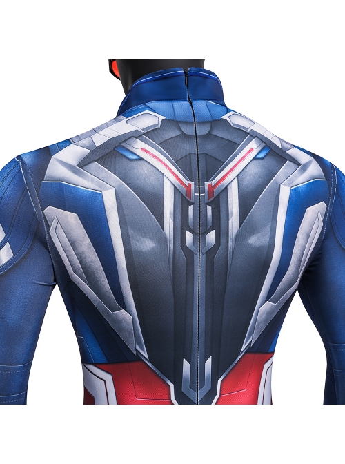 Captain America  Brave New World New Captain America Bodysuit Halloween Cosplay Costume Set