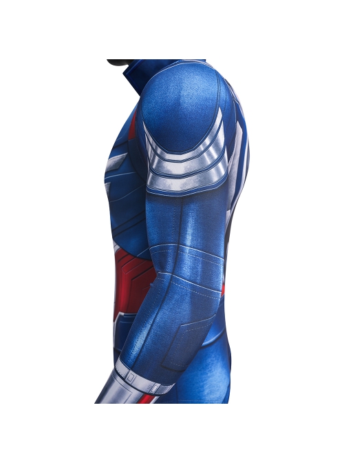 Captain America  Brave New World New Captain America Bodysuit Halloween Cosplay Costume Set