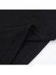 Sexy Black Slim Fit Chest Stitching Embroidered Cross Mesh Pattern Embellished Punk Style Long Sleeved Top