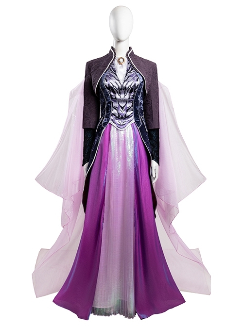 Agatha All Along Agatha Harkness Halloween Cosplay Costume Set Without Light String