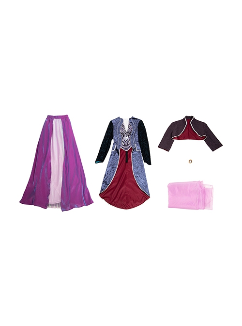 Agatha All Along Agatha Harkness Halloween Cosplay Costume Set Without Light String