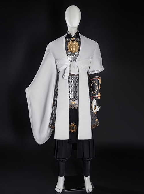 Black Myth Wukong Erlang Shen Yang Jian Halloween Cosplay Costume Set Without Shoes