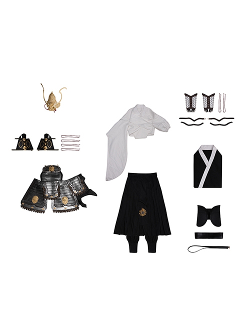 Black Myth Wukong Erlang Shen Yang Jian Halloween Cosplay Costume Set Without Shoes