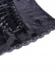 Retro Black Lace Front Cross-Strap Decoration Punk Style Sexy Vest