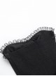 Sexy Black Plant Embossed Pattern Stitching Slightly Transparent Mesh Hem Design Gothic Style Tube Top Dress