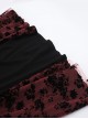 Fashion Black Woven Stitching Lace Tassel Printed Fabric Gothic Style Sleeveless Suspender Dress
