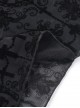 Black Flocked Micro Transparent Cross Pattern Side Tie Decoration Punk Style Fake Two Piece Flared Culottes