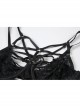 Front Hollow Hip Hollow Temptation Steel Ring Gathers Perspective Lace Sexy Lingerie Jumpsuit