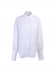 Fashion White Simple Lapel Punk Style Women's Long Sleeve Loose Shirt
