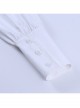 Fashion White Simple Lapel Punk Style Women's Long Sleeve Loose Shirt
