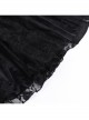 Sexy Black Micro Transparent Mesh Long Sleeves Spliced ​​Velvet Fabric Slit Hem Design Punk Style Slim Fishtail Dress