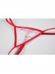 Low-Cut Lace Hem See-Through Halter Back With Chest Pads Dress Nurse Outfit Cosplay Professional Outfit Uniform Sexy Lingerie Set