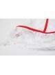 Low-Cut Lace Hem See-Through Halter Back With Chest Pads Dress Nurse Outfit Cosplay Professional Outfit Uniform Sexy Lingerie Set