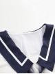 JK Style Sailor Collar Ultra-Short Exposed Waist Top Pleated Skirt Pure Student Uniform Cosplay Sexy Lingerie Set