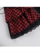 Black And Red Sexy Mesh Lace Waist Eyelet Rope Design Punk Style Skirt