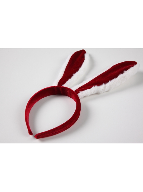 Christmas Style Bow Plush Tube Top Slim Cute Bunny Girl Bendable Rabbit Ears Cosplay Sexy Lingerie Set