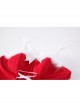 Red Velvet Front Lace-Up Slanted Hem With Chest Pads Christmas Style Slim Suspender Dress Sexy Lingerie