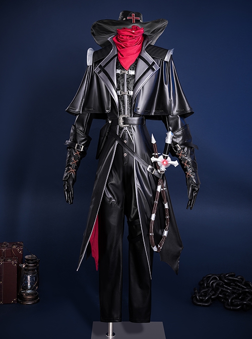 Identity V Cowboy Kevin Alonso Misfit Reverse Blade Whip Halloween Cosplay Costume Set