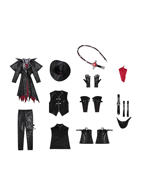 Identity V Cowboy Kevin Alonso Misfit Reverse Blade Whip Halloween Cosplay Costume Set