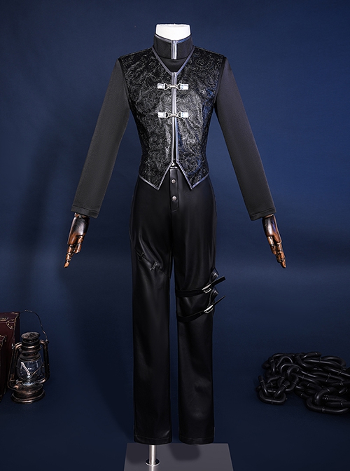 Identity V Cowboy Kevin Alonso Misfit Reverse Blade Whip Halloween Cosplay Costume Set