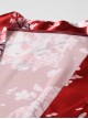 Deep V Temptation Elegant Japanese Style Sakura Rabbit Print Kimono Cardigan Sexy Underwear Set