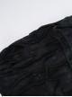 Personalized Black Wasteland Tattered Asymmetrical Slit Punk Style Tube Top Dress