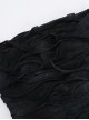 Personalized Black Wasteland Tattered Asymmetrical Slit Punk Style Tube Top Dress