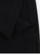 Black Woven Splicing Open Back Flocking Printed Pattern Fabric Punk Style Versatile Short Sleeved T-Shirt